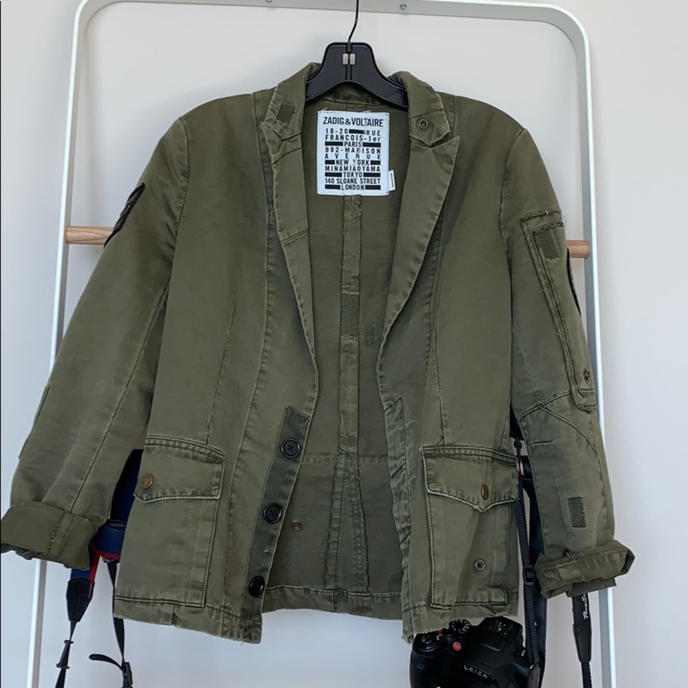 Zadig and Voltaire fitted army jacket